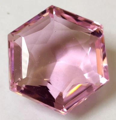 AAA+ Large Pink Kunzite 76.65 Ct. Hexagon Cut Loose Gemstone Gift for Women/Her - Image 1 of 4