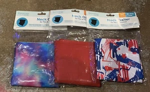 3 Pack Boomer Naturals Neck Gaiter for Men and Women, Plaid S/M Lot - Picture 1 of 1