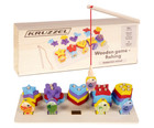 KRUZZEL Magnetisches Angelspiel, Holzpuzzle, Sortierer, Montessori-Lernspielzeug