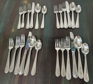 NOBILITY Hampton Silversmiths 24 Piece Service for 4 Stainless Flatware - Picture 1 of 3