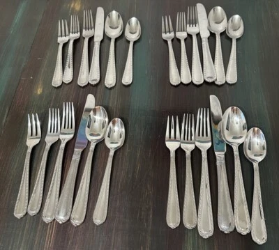 NOBILITY Hampton Silversmiths 24 Piece Service for 4  Stainless Flatware - Image 1 of 3