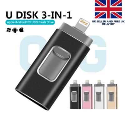 128/256/512GB 1TB USB Flash Drive Stick Memory Storage For iPhone iPad 11 12 13