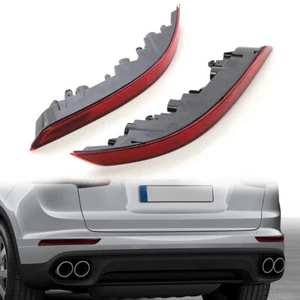 1 Pair Of Rear Bumper Fog Light Reflector Fit For Porsche Cayenne 2015-2017 - Picture 1 of 10