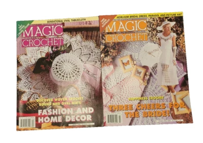 Two Vtg. 1999 Magic Crochet magazines Feb #118, April #119 - Pristine - Image 1 of 4