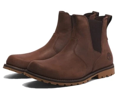 Timberland Attleboro Chelsea Hombre Cuero Botines en Marrón Oscuro Talla 13 Foto 1 de 2