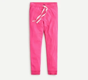 J.CREW WOMEN'S FUCHSIA LOUNGE RELAXED CLOUD FLEECE SOFT JOGGER Sz M - Picture 1 of 1