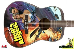 227 Righty Acoustic Guitar Skin Hells Angels 1930's Howard Hughes Theme - Bild 1 von 4