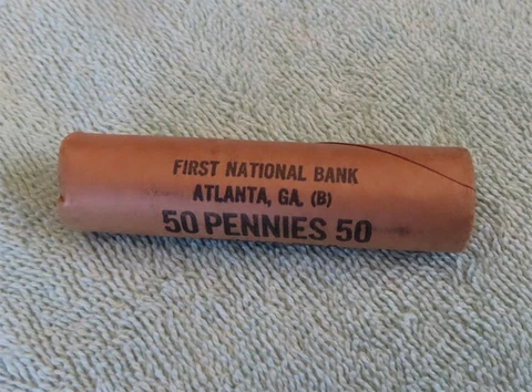 1962-D **Original Bank Wrapped** Uncirculated Lincoln Cent Roll - OBW Pennys (R) Cover