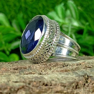 Tanzanite Ring 925 Sterling Silver Ring Handmade Gemstone Ring Women's Ring - Picture 1 of 5