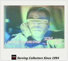 STAR TREK THE NEXT GENERATION TRADING CARD HOLOGRAM H7 LIEUT. GEORDI LA FORGE