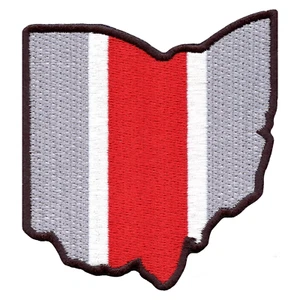 State of Ohio College Football Embroidered Iron On Patch - Picture 1 of 2