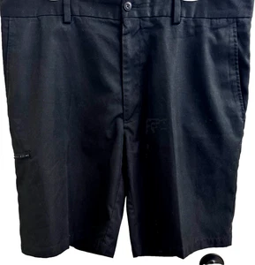 Champions Tour Herren Größe 38" schwarz Golfshorts vorne flach Reißverschlusstasche & Logo - Bild 1 von 10