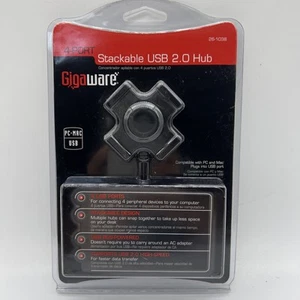New Gigaware 4-Port Modular Stackable USB 2.0 Hub 26-1038 PC Mac 0040293018818 - Picture 1 of 11