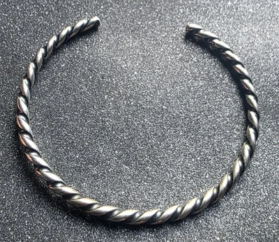 ~VINTAGE~"TROLLBEADS"~ESTERLINA~PLATA~"LAA~925"~TORCIDO~DISEÑO~PUÑO~PULSERA~SIN PRECIO DE RESERVA~ Foto 1 de 4