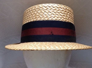Rare Fedora Mens Straw Hat Made by Stetson in the 1950s in West Germany - Picture 1 of 10