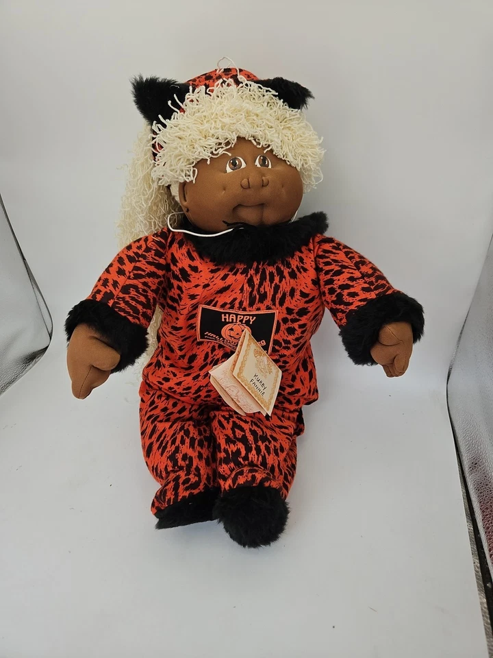 Parche de repollo escultura suave Halloween 1489/3000 afroamericano 1989 raro A7 Foto 1 de 4