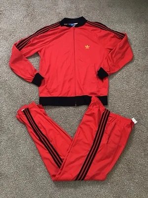 Vintage Adidas Ventex ATP 1970-80’s Mens Tracksuit Track Jacket / Pants Red XL? - Image 1 of 4