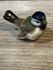 Goebel Alemania Occidental Antiguo Pájaro Cerámico CV 73 Gorrión Garganta Azul 4” - Imagen 1 de 11