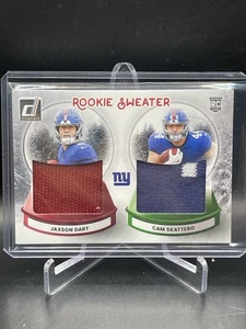2025 Panini Donruss - Jaxson Dart & Cam Skattebo Rookie Sweaters SWED-NYG - Picture 1 of 3