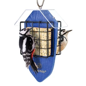 Double Suet Feeder for Outdoors Hanging, Recycled Plastic Tail-Prop Suet Bird... - Bild 1 von 6