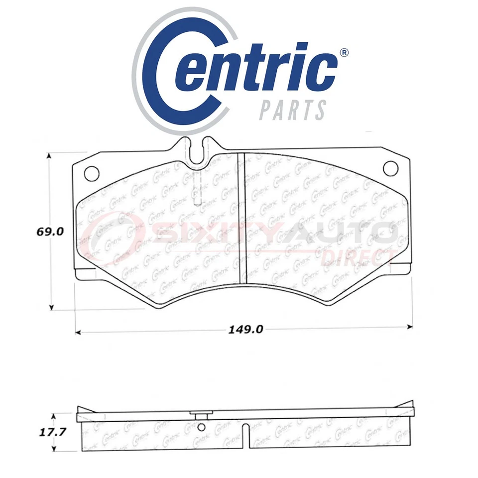 Centric Semi Metallic Brake Pads w Shims for 2003-2004 Mercedes-Benz G55 AMG av - Изображение 1 из 4