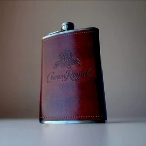 Crown Royal Canadian Whiskey Limited Edition Stainless Steel 8 oz Flask NEW - Picture 1 of 6