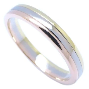 CARTIER Vendome Louis Cartier Wedding K18Tri-color Gold ring 3.5mm #58 /294444 - Picture 1 of 9