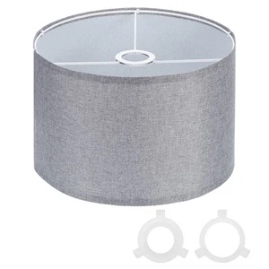 Drum Lamp Shades for Table Lamp 12"x12"x8" Linen Floor Lamp Shade Gray - Picture 1 of 8