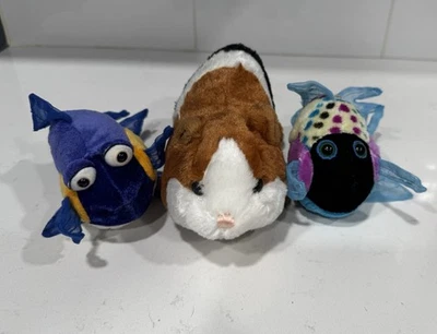 Lot Of 3 Webkinz Stuffed Animals: Two Fish and One Gerbil Gently Used - Image 1 of 4