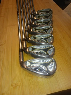 *BUENO* Juego de hierros Taylormade R7 4-PW T-Step 90 varillas de acero rígido culata y empuñaduras Foto 1 de 4
