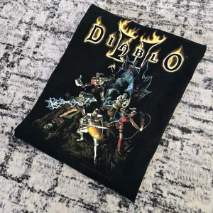 Vtg 1999 Diablo II 2 T-Shirt Blizzard Video Game Promo Tee Large Black 90s - Picture 1 of 15
