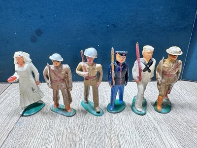 Barclay & Manoil: soldados Dimestore surtidos, antes de la guerra c1930s Foto 1 de 2