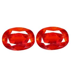 2.12 Ct VS [2Pcs Pair] Significant Oval 7.2 x 5.6 MM Orange Real Orange Kyanite - Picture 1 of 5