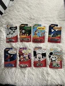 Hot Wheels 2017 Disney's Mickey Mouse Character Cars Complete Set Of 8 Brand New - Picture 1 of 5