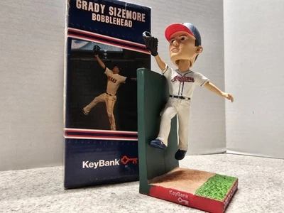 Grady Sizemore Cleveland Indians Guardians MLB 2010 SGA Bobblehead Wall Catch - Image 1 of 4