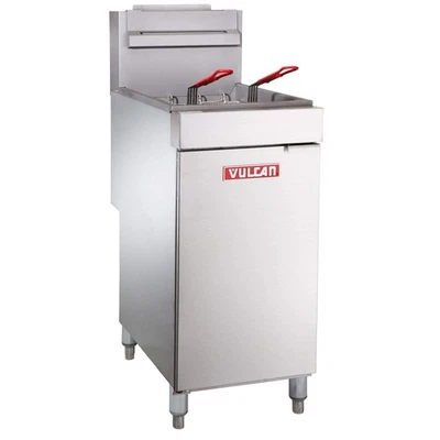 Vulcan LG300-1 35-40 lb. Natural Gas Floor Fryer - 90,000 BTU - Image 1 of 2