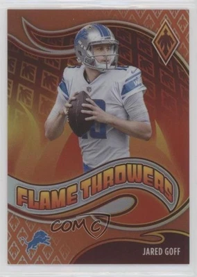 2021 Panini Phoenix Flame Throwers Orange /99 Jared Goff #FT-23 - Image 1 of 2