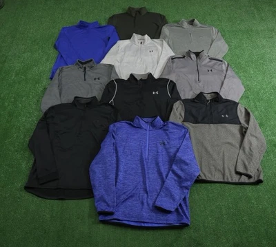 Lot Of 10 Under Armour Golf Men’s Large Cold Gear Loose Fit 1/4 Zip Pullover - Image 1 of 3