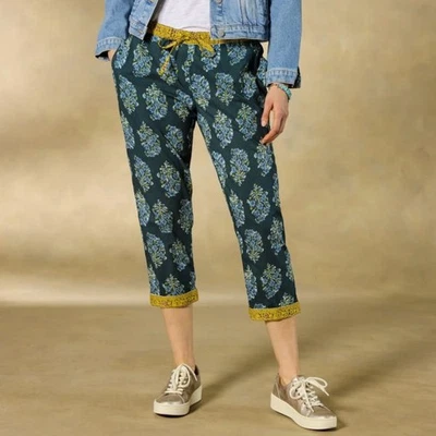 Sundance Leia Crop Pants Size XS P Pockets Pull On Cottagecore Hippie Boho D - Image 1 of 4