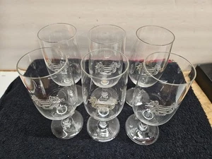 Set Of 6 Cognac Glasses Prince Hobert DePolignac Logo Pre-owned - Picture 1 of 11