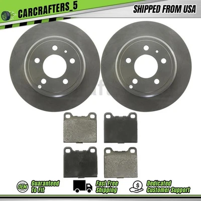 Disc Brake Rotors Brake Pads Set Rear for 1994-1997 Volvo 850 2.3L - Image 1 of 4