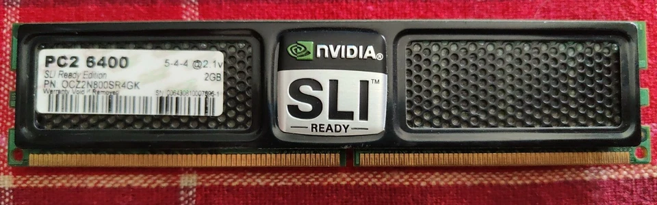 2GB OCZ  Memoria RAM DDR2 800 mhz CL5 PC2-6400 OCZ2N800SR4GK NVIDIA SLI READY - Immagine 1 di 1