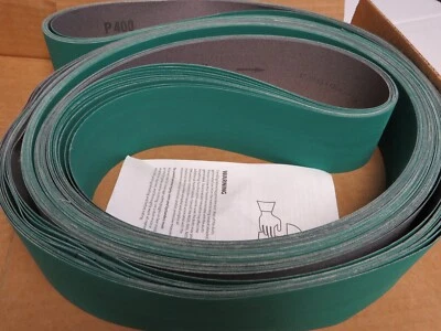 20 BELTS ) CORA 2 IN X 132 IN ALUMINUM OXIDE RESIN ABRASIVE BELTS - P400 GRIT - Image 1 of 3