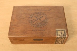 Vintage LA CORONA Boite Nature Cabinet Selection Elevada Wooden Cigar Box CUBA - Picture 1 of 15