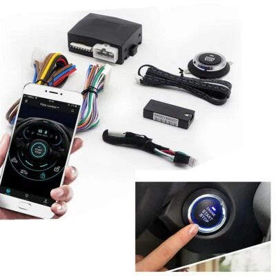 Smart Car Engine Start Stop Phone Remote Control Button Bluetooth APP System 12V - Image 1 of 4