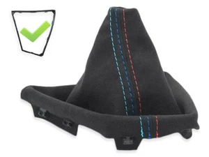 FOR BMW F22 / F23 14-21 GEAR SHIFT BOOT GAITER ALCANTARA STITCH MPOWER + FRAME - Picture 1 of 4
