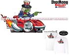 Digirods Uncle Sam Zombie Chevy Corvette C3 Red Hot Rod Car Cartoon Art T Shirt