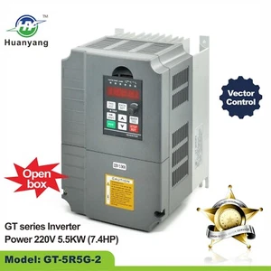 Huanyang VFD 220V 7.5HP 5.5KW 25A Vector Control Variable Frequency Drive CNC - Picture 1 of 14