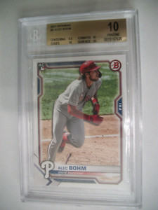 ALEC BOHM 2021 Bowman #2 BGS PRISTINE 10 Phillies RC
