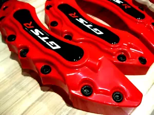 4x Red 3D Style Front+Rear Car Brake Caliper Covers Tuning Brake MX 3 5 6 NeW 17 - Picture 1 of 4